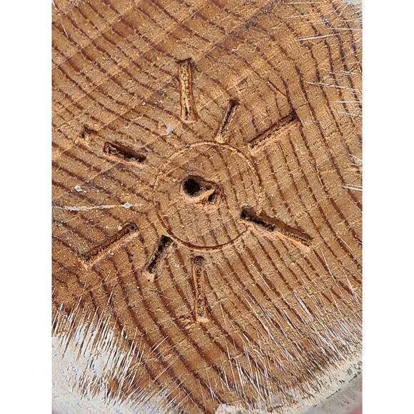 VTG Wooden Hand Painted Folk Art Snowman 7.5" Handmade Holiday Season Décor EUC - Picture 6 of 6